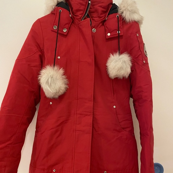 Moose Knuckles Ladies Stirling Parka Red size XS Great condition - Picture 2 of 9